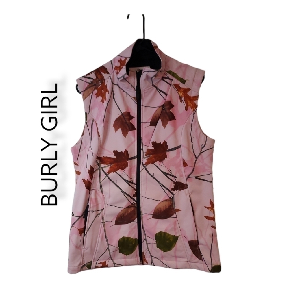𝅺WFS  BURLEY GIRL pink camo hunting vest